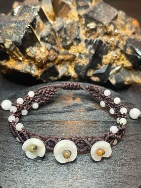 🌑Genuine Jadeite Adjustable Macrame Bracelet🌑